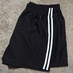 Black white Striped Shorts